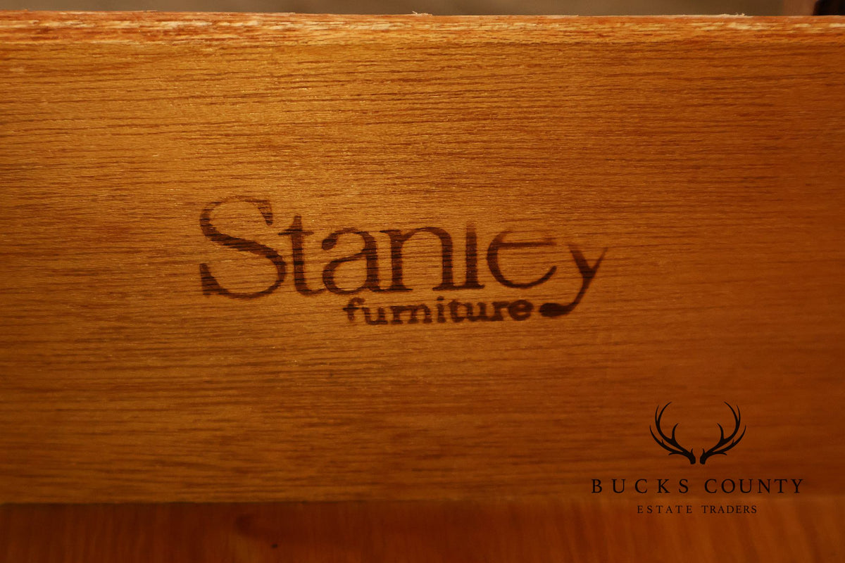 Stanley Campaign Style Pair of Walnut Bedside Chests