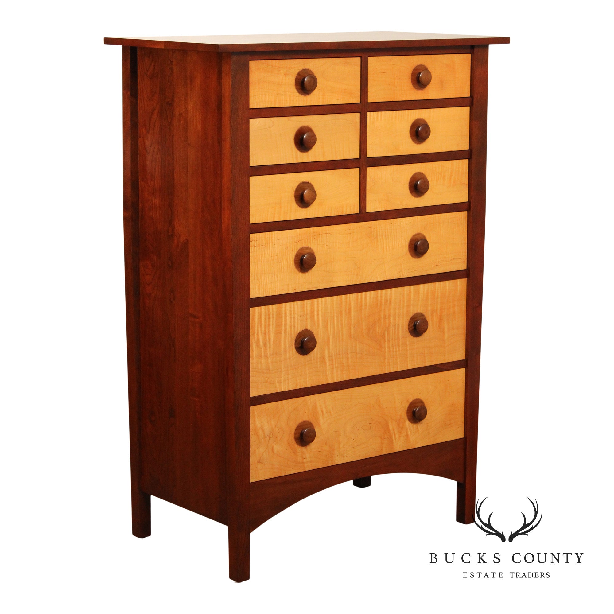 Stickley Mission Collection Harvey Ellis Cherry Nine-Drawer Chest