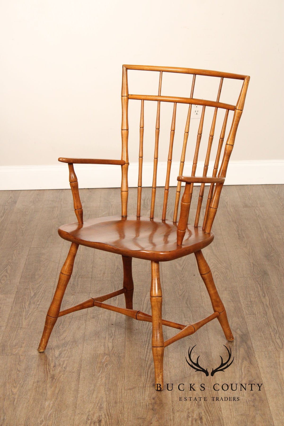 Ethan Allen Set of Four Faux Bamboo Dining Chairs