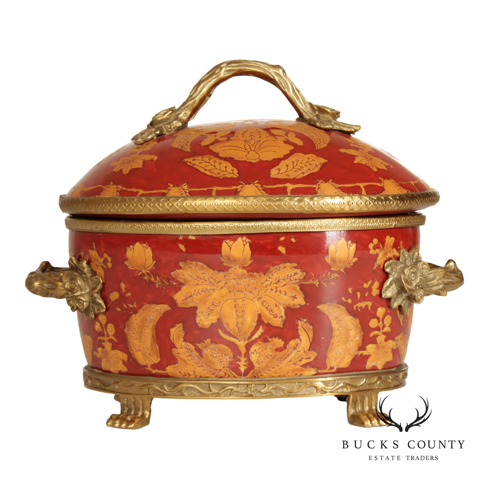 Chinese Export Style Enameled Porcelain Covered Tureen