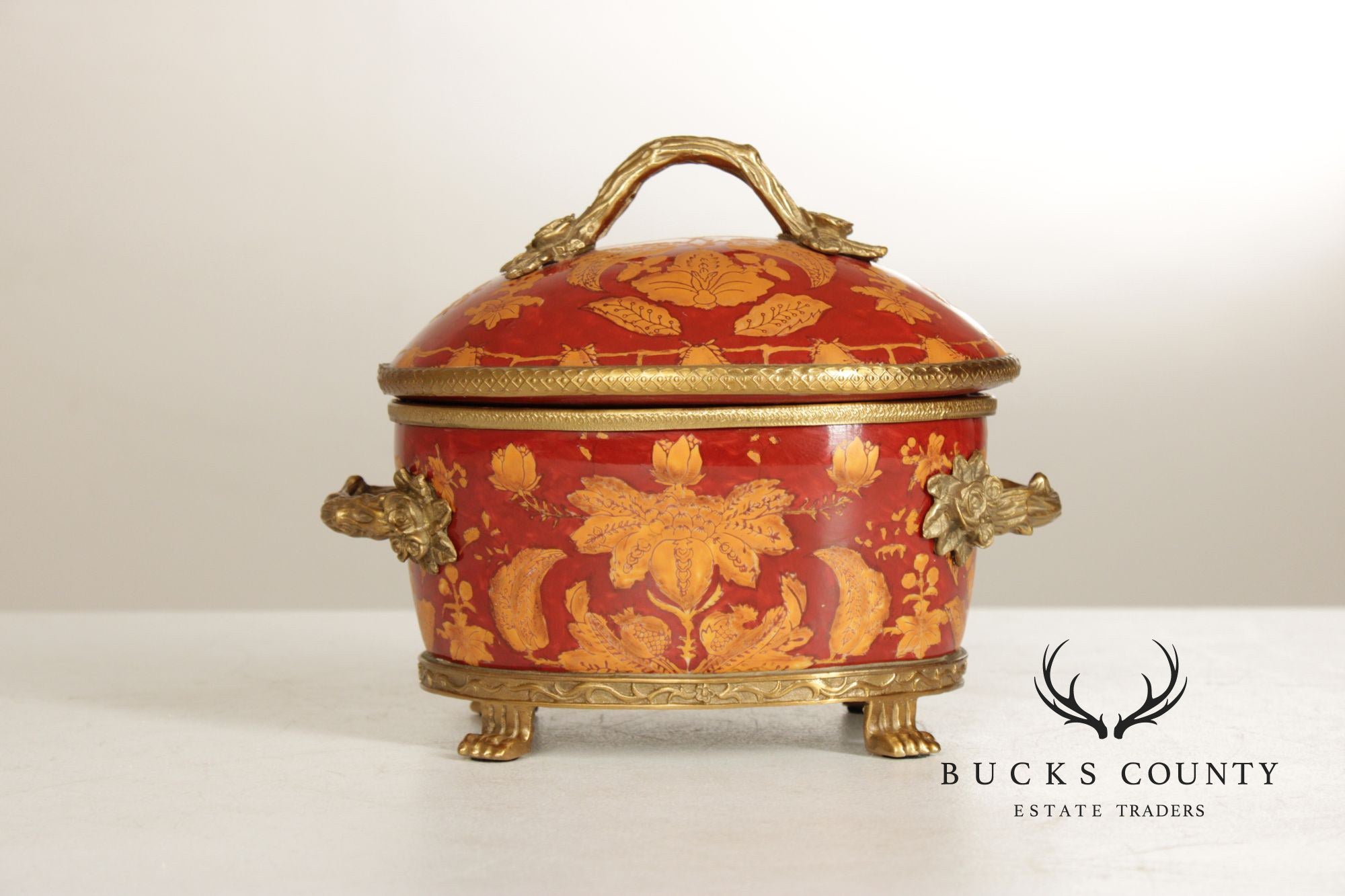 Chinese Export Style Enameled Porcelain Covered Tureen