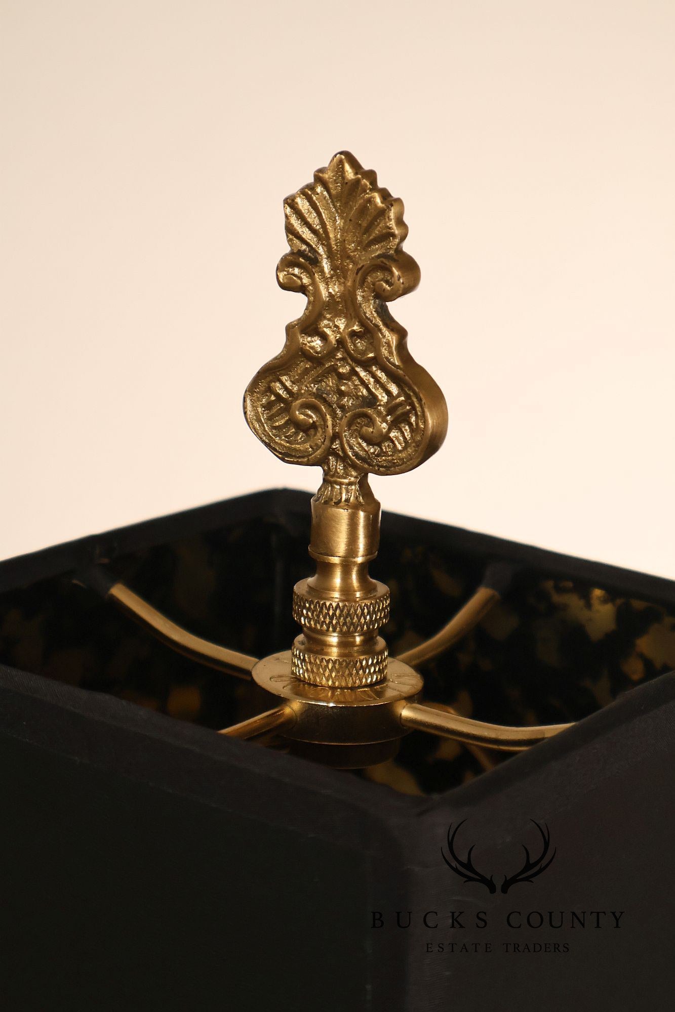 Wildwood Pair of Brass Tall Candlestick Table Lamps