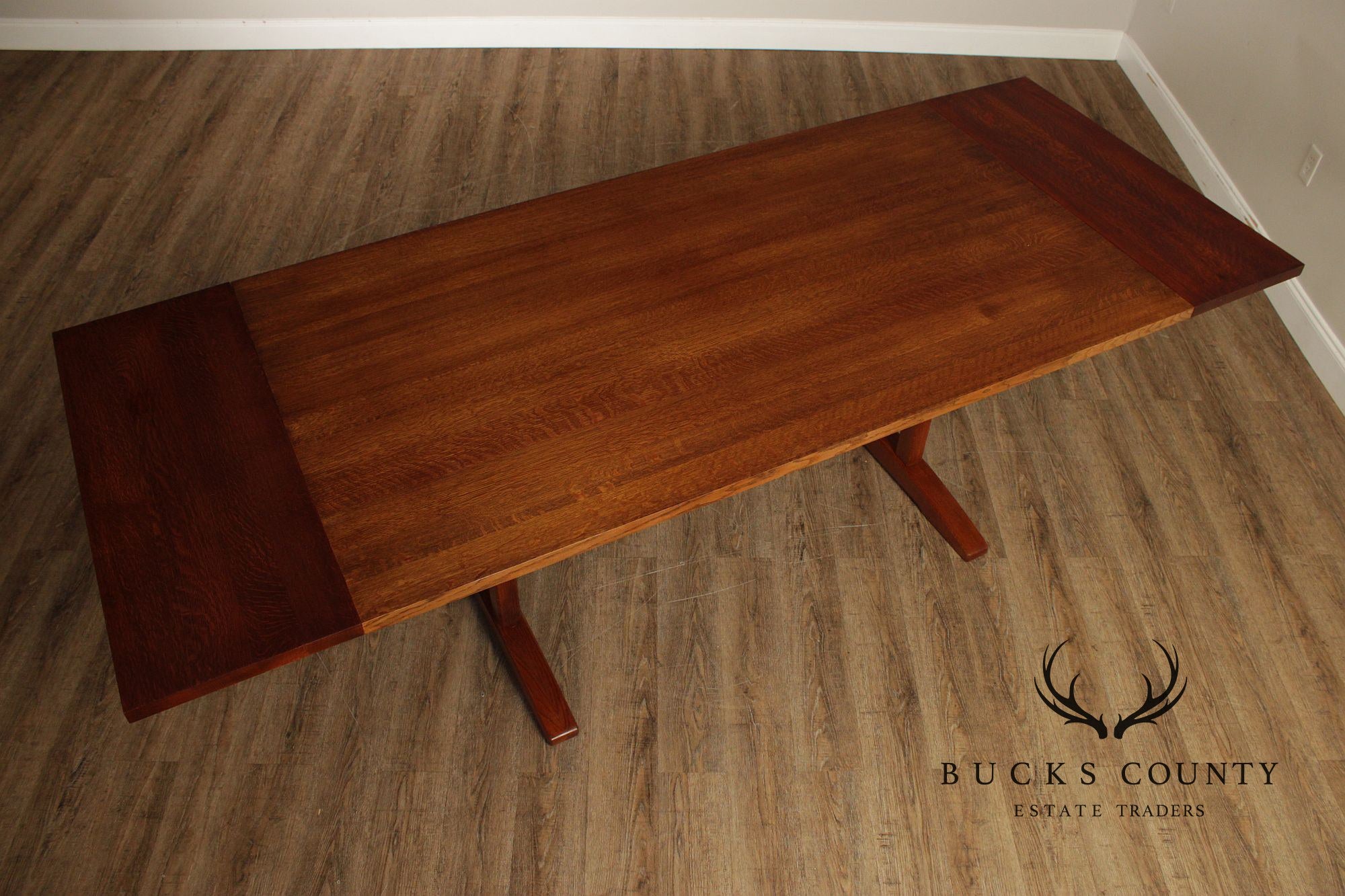 Stickley Mission Collection Oak Trestle Dining Table