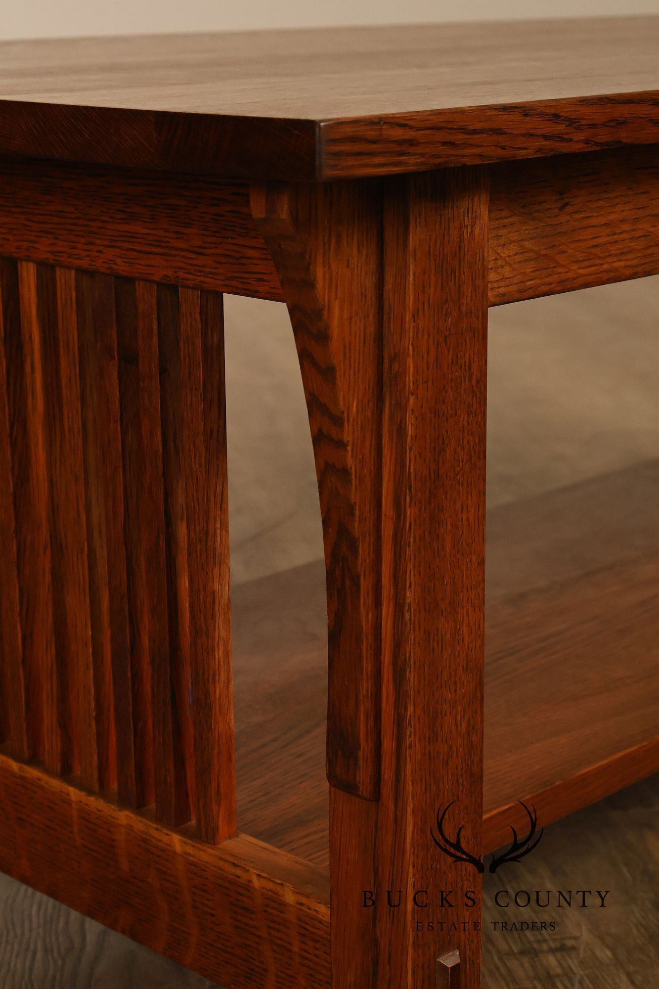 Stickley Mission Collection Oak Spindle Coffee Table