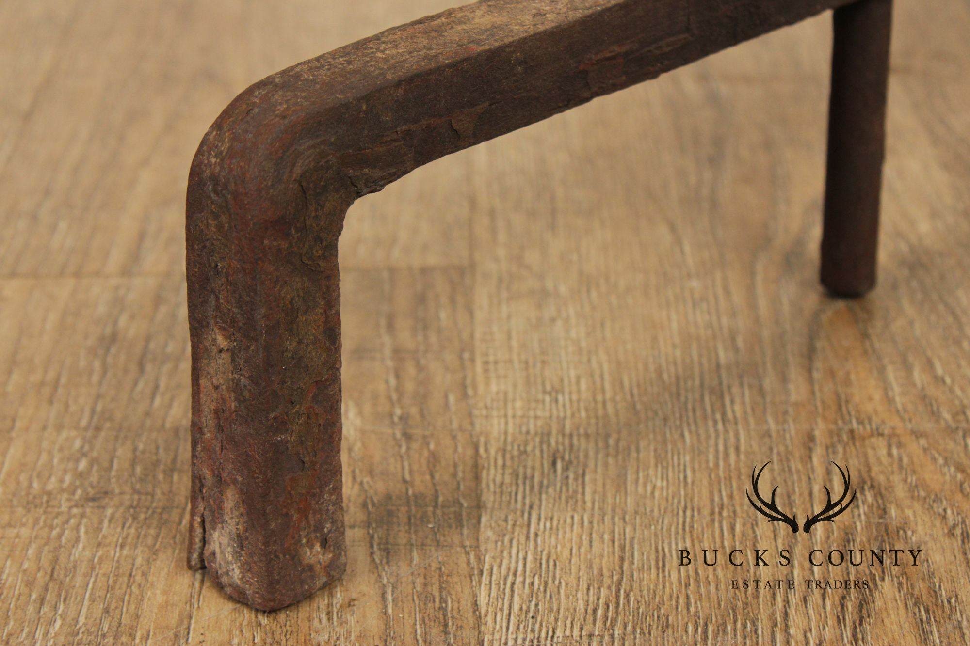 Antique Pair of Hand Forged of Fireplace Andirons
