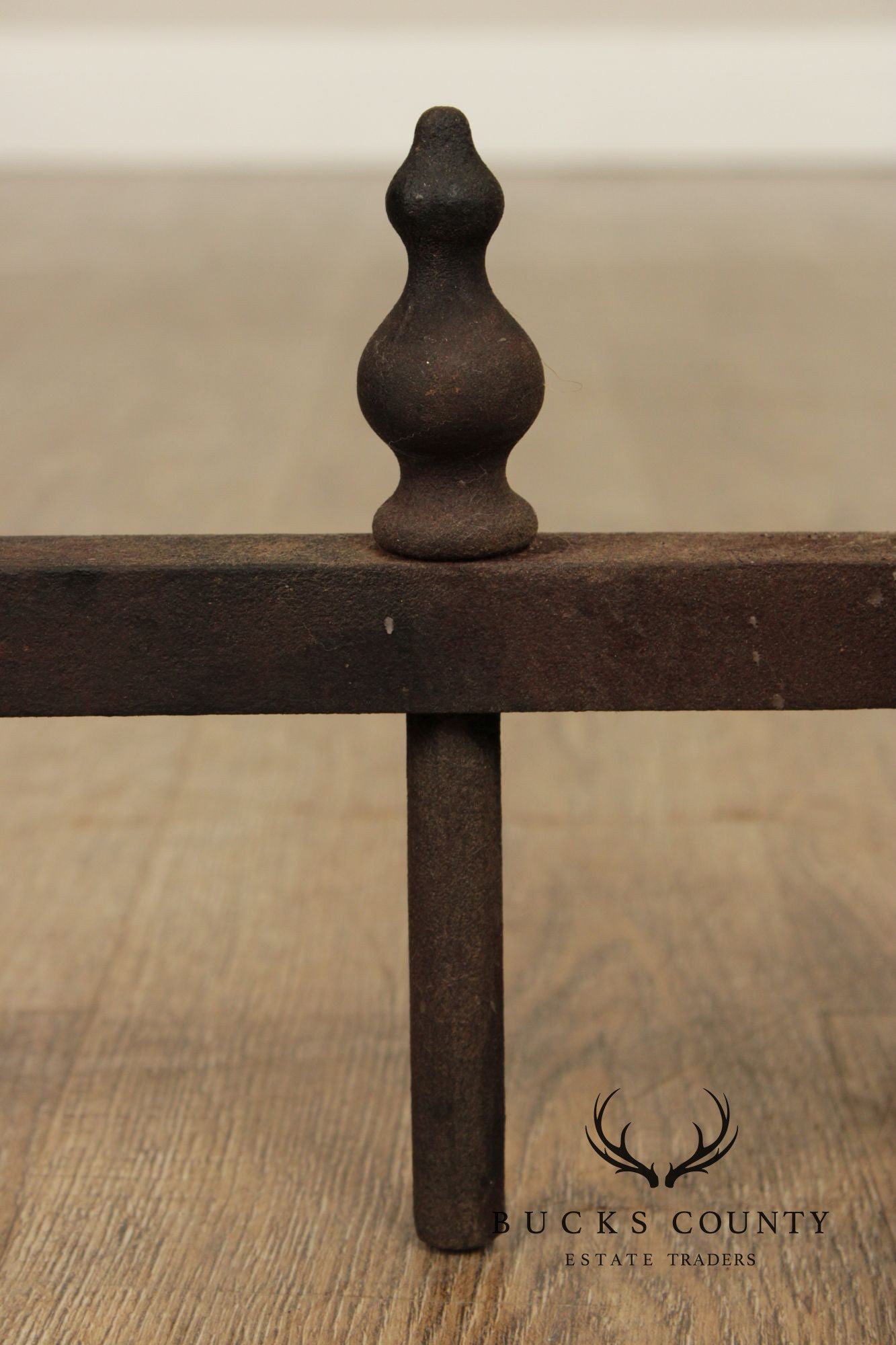 Antique Pair of Hand Forged of Fireplace Andirons