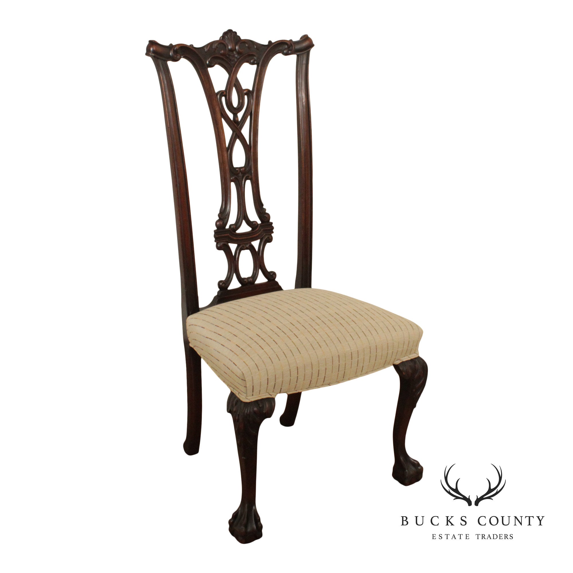 Antique Chippendale Style Mahogany Side Chair