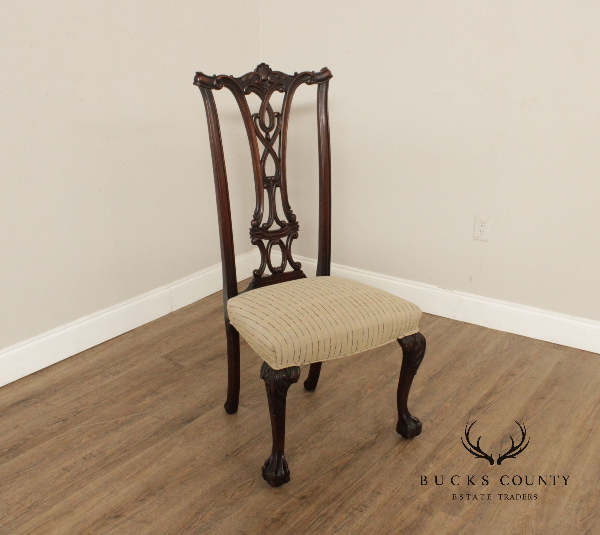 Antique Chippendale Style Mahogany Side Chair