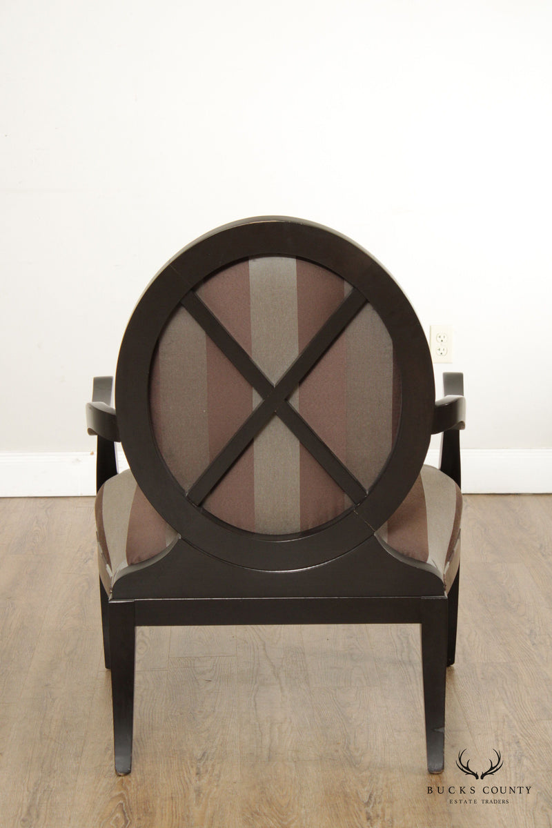 Regency Style Custom Upholstered Arm Chair