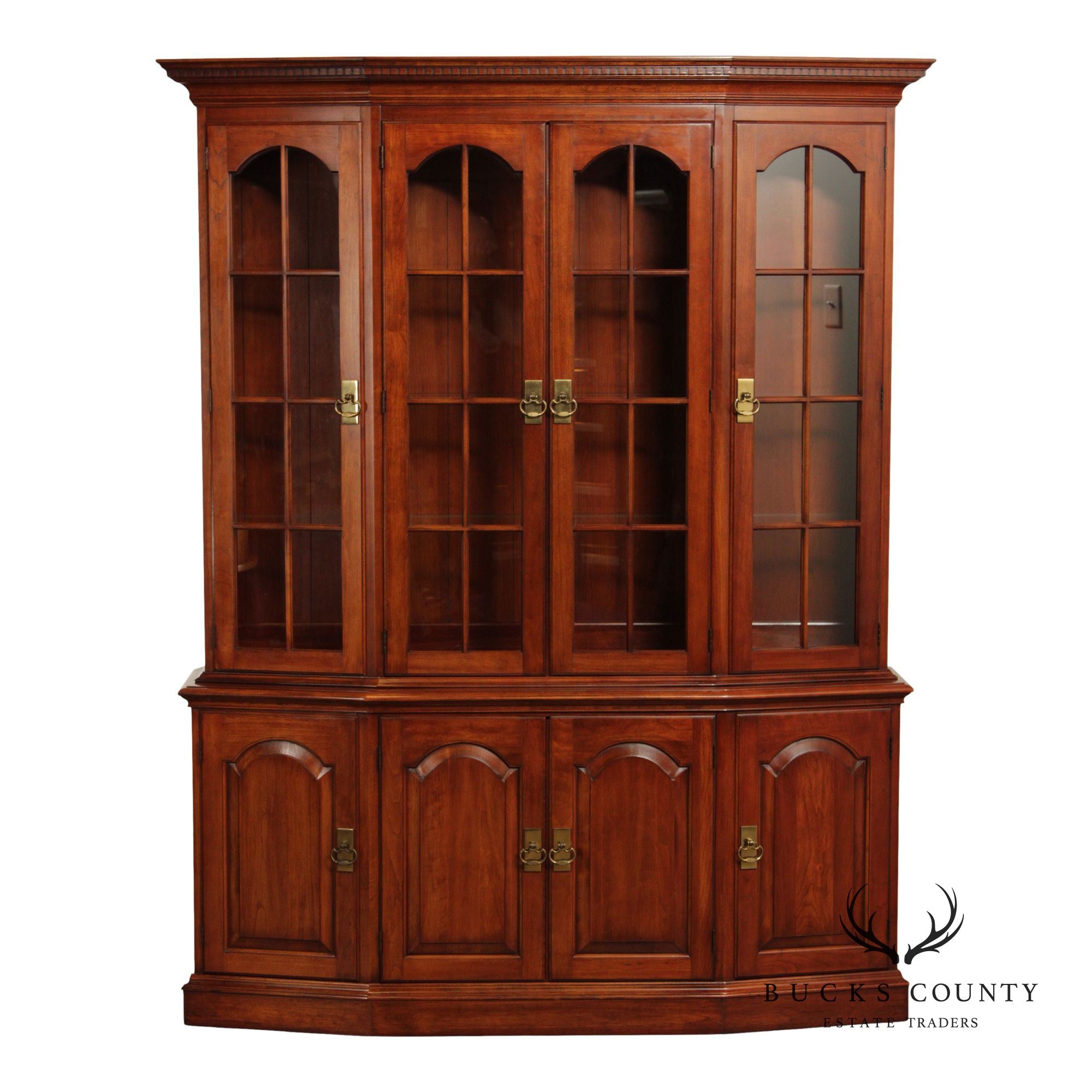 Pennsylvania House Cherry Breakfront China Cabinet