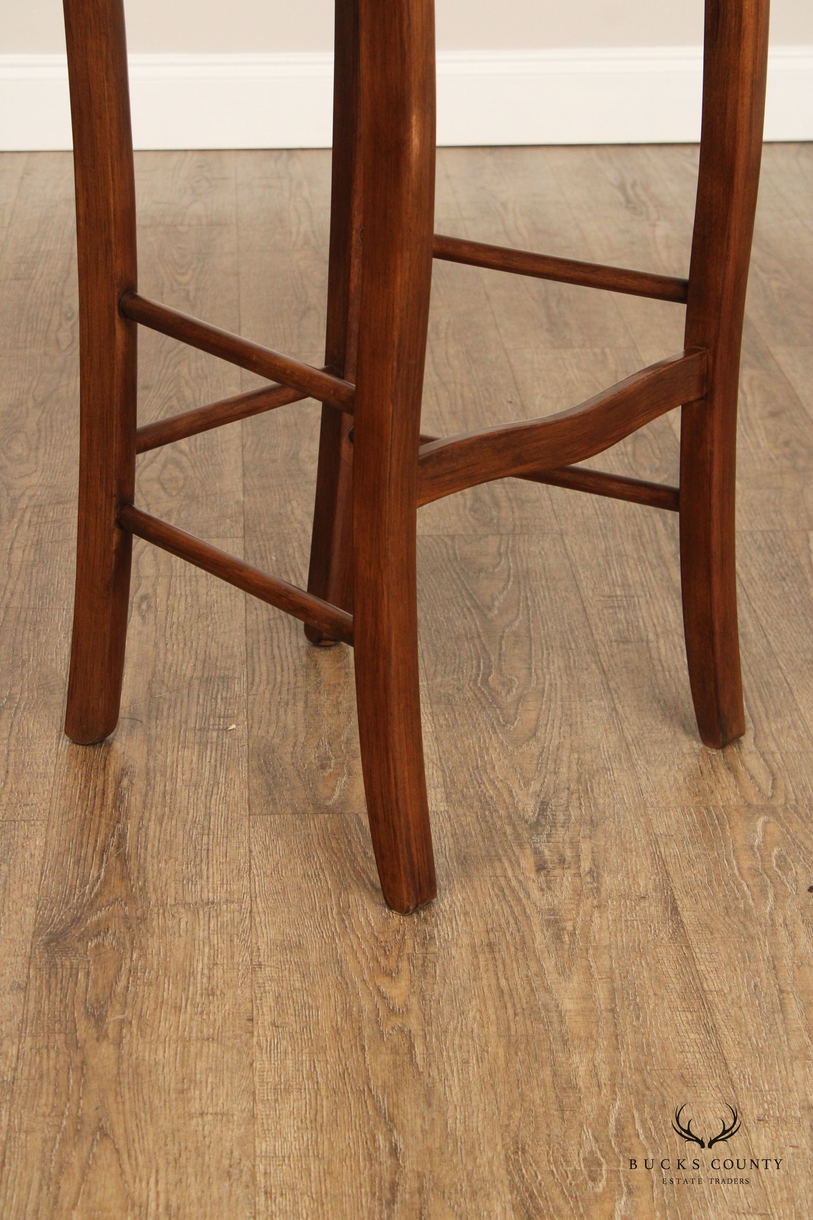 Ballard Designs 'LeMans' French Country Style Pair of Rush Seat Bar Stools