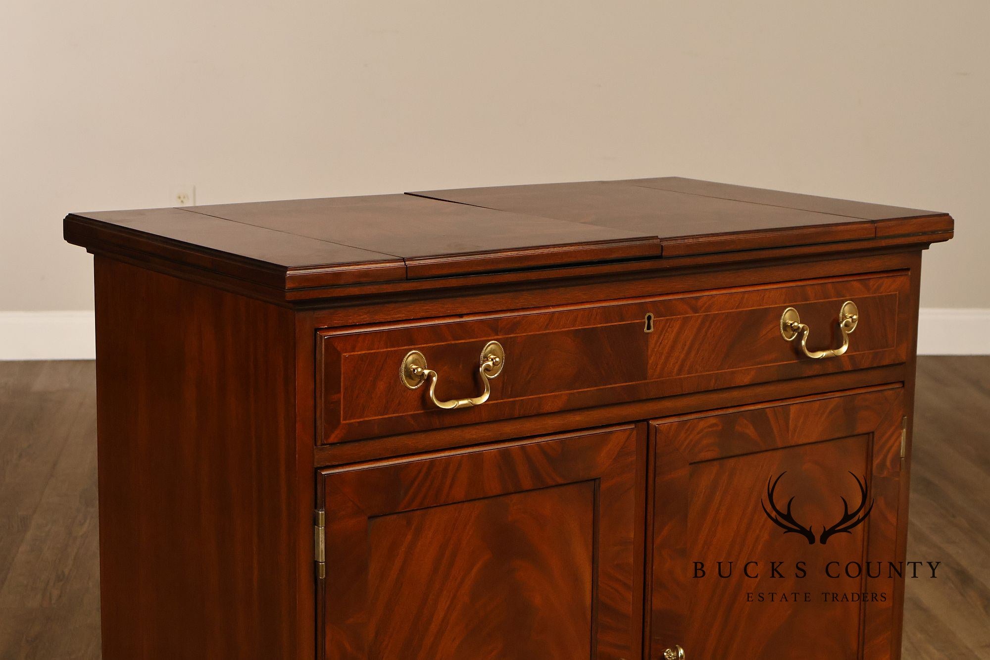 Councill Furniture Georgian Style Mahogany Flip Top Server