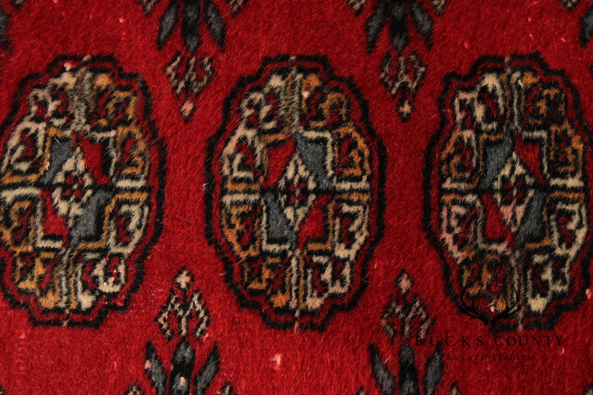 Persian Bokhara Style Red Wool Room Size Area Rug