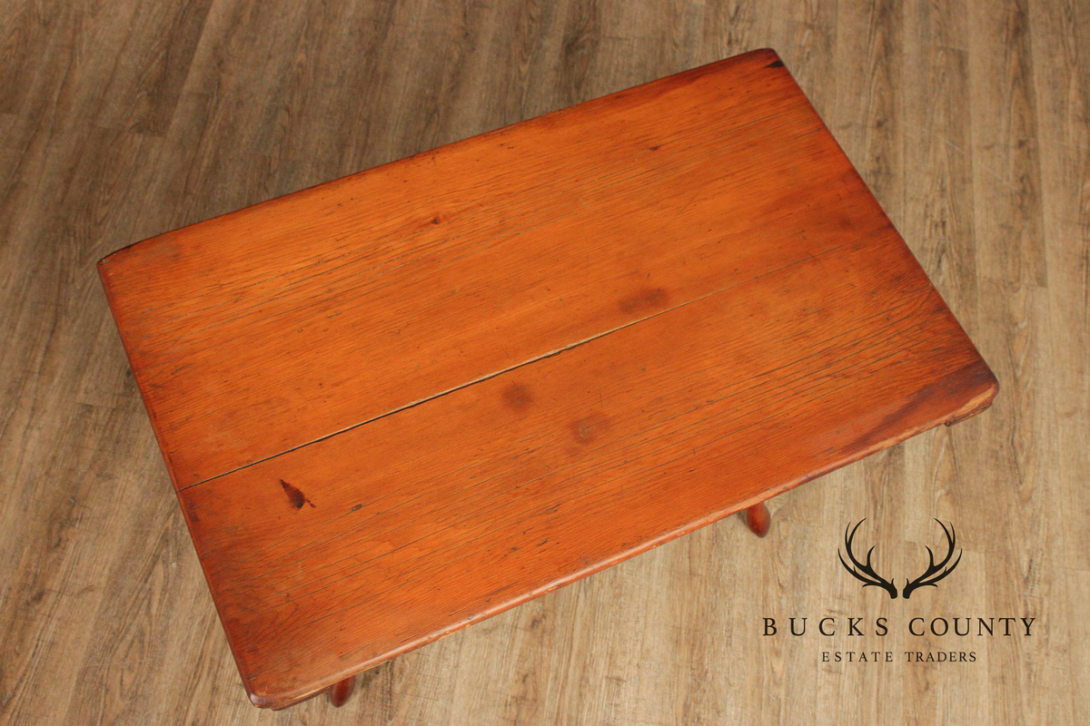 Antique Primitive Pine Dough Box Table With Removable Top