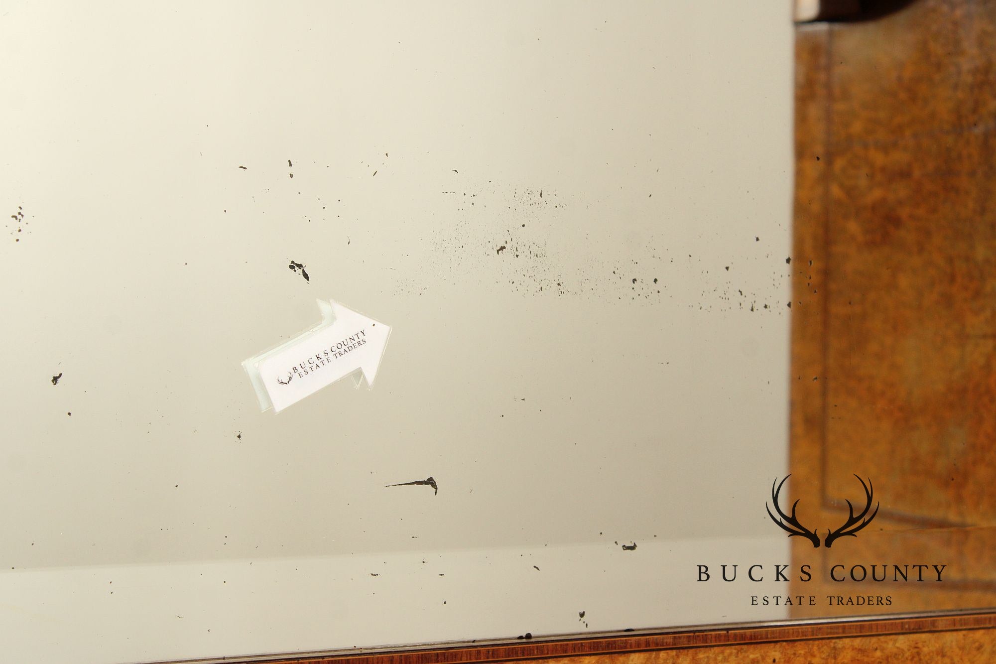 Antique French Louis XVI Style Burl Walnut Marble Top Buffet Hutch