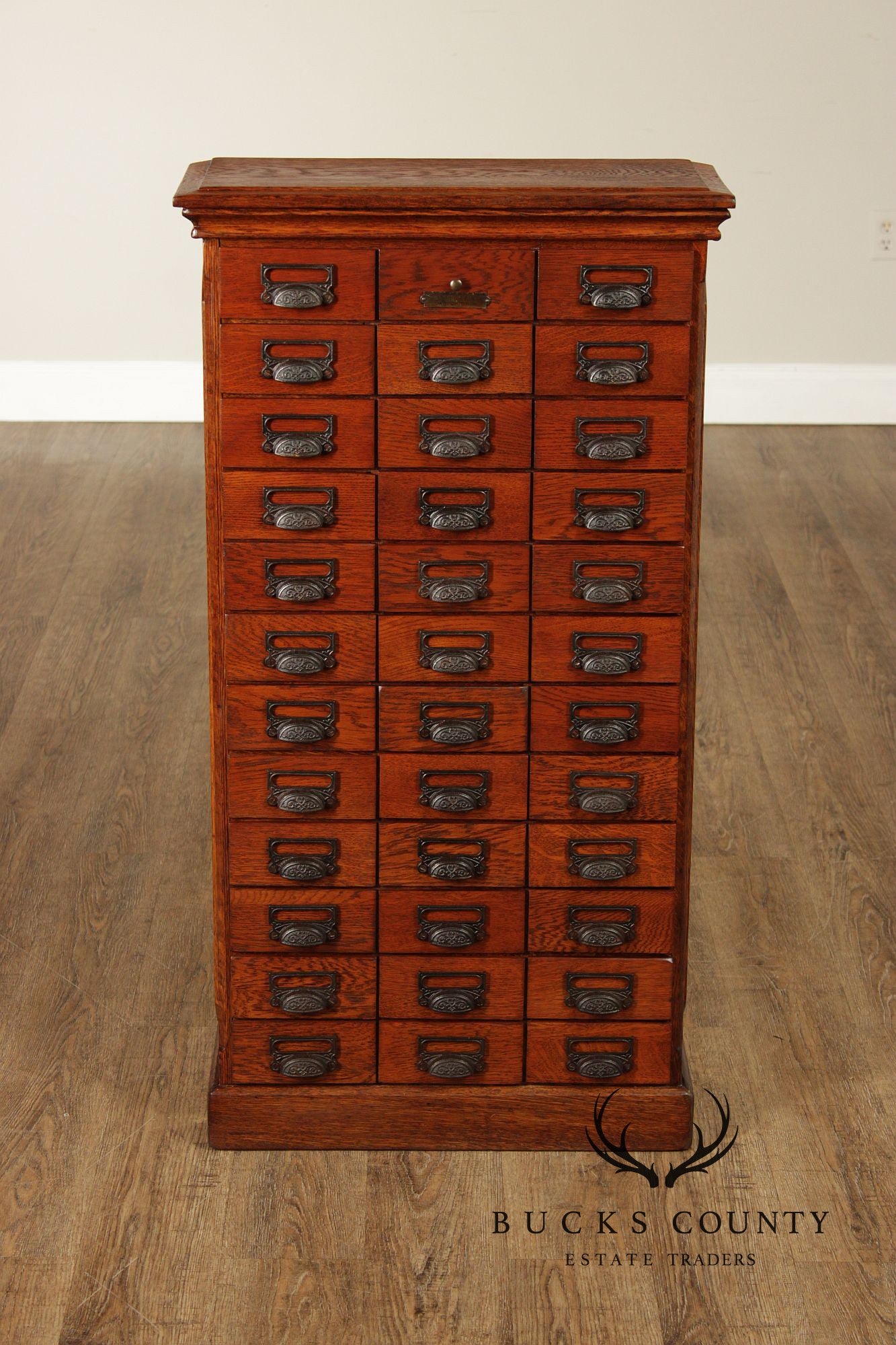 John Danner Antique 36-Drawer Oak Country Store Cabinet