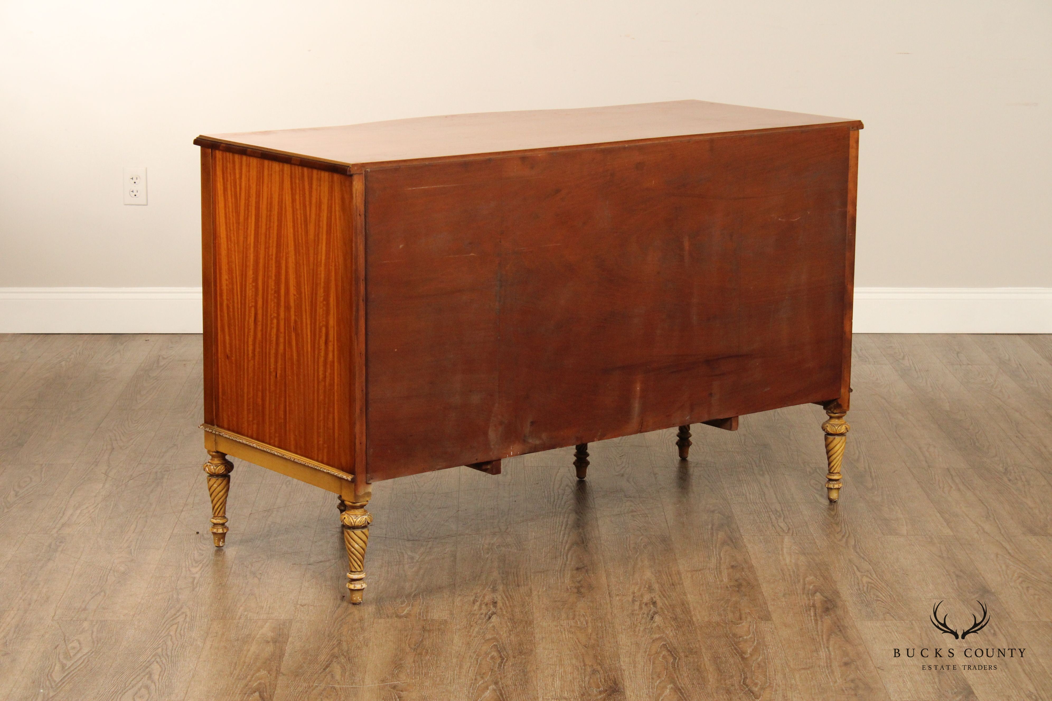 1930's French Napoleon III Style Marquetry Inlaid Dresser By John Stuart