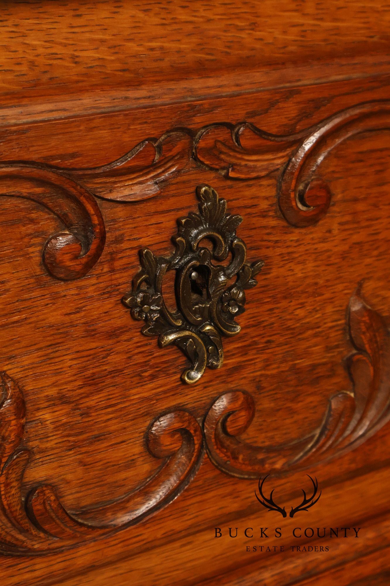 French Louis XV Style Carved Oak Chest Of Drawers