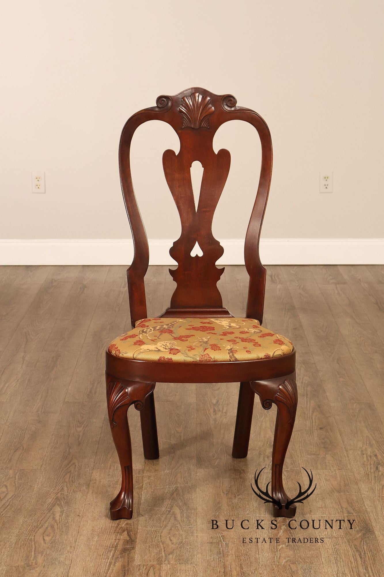 Kittinger Colonial Williamsburg Georgian Style Set Of Six Mahogany Side Dining Chairs CW-146