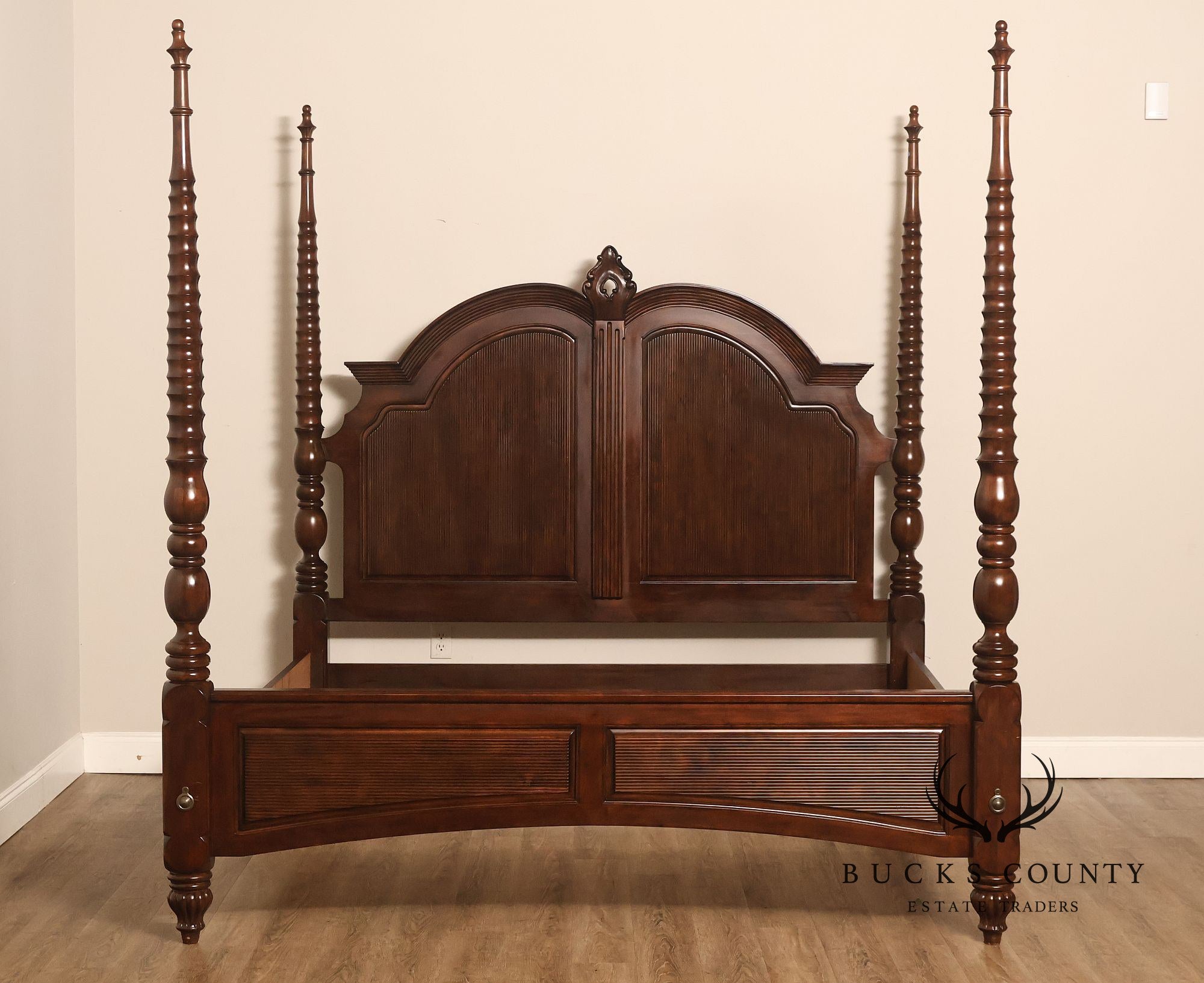 British Colonial Style Four Poster King Bed Frame