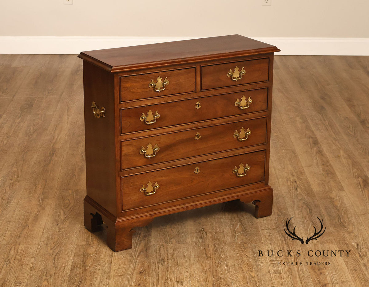Stickley Chippendale Style Cherry Chest Of Drawers