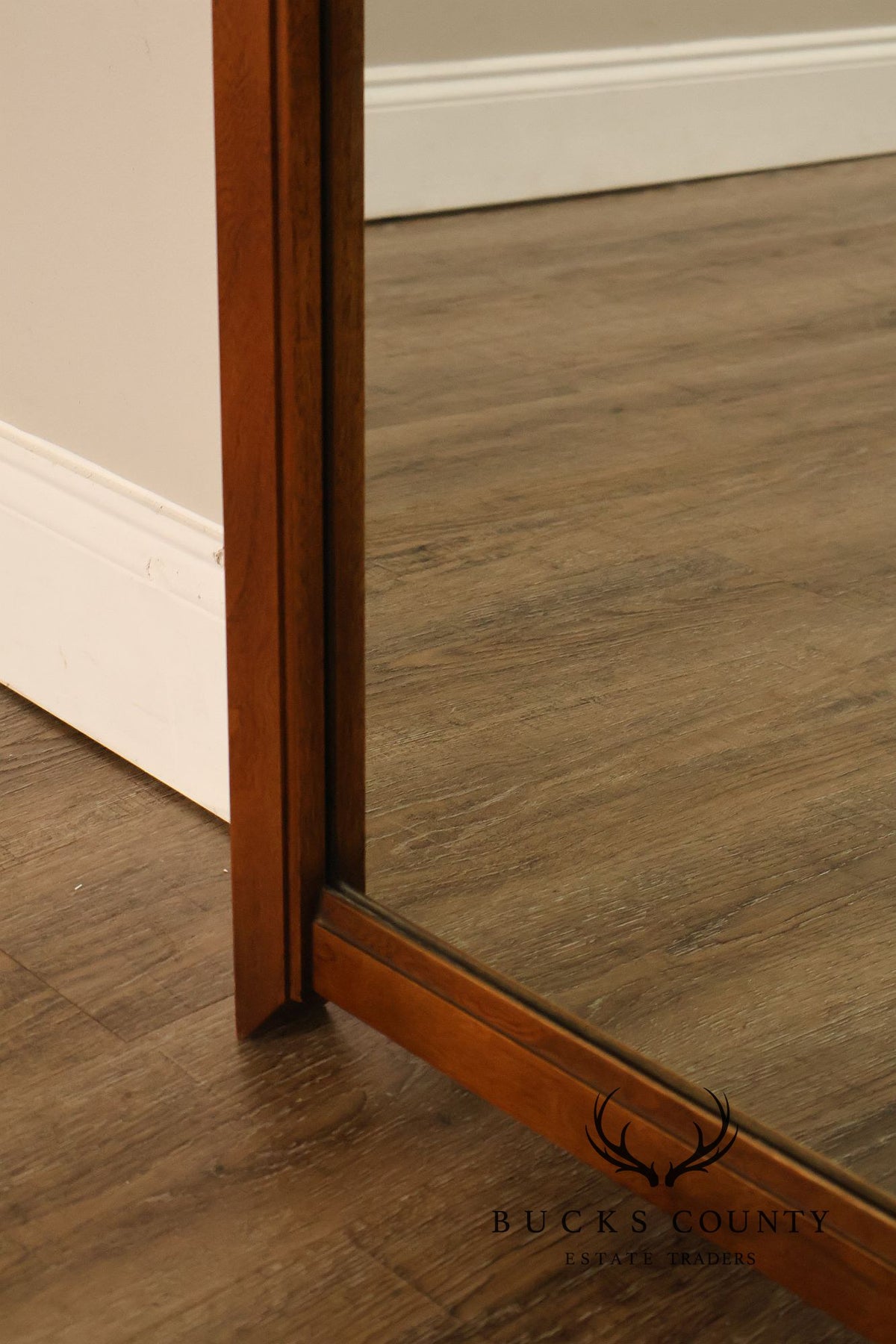 Lane Mid Century Modern Walnut Wall Mirror