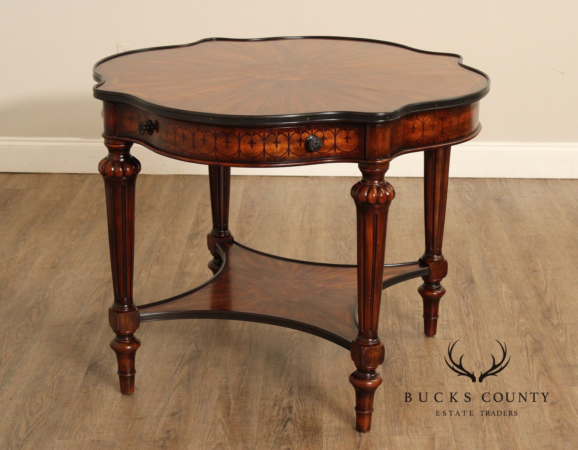 Theodore Alexander Italian Regency Style Inlaid Center Table