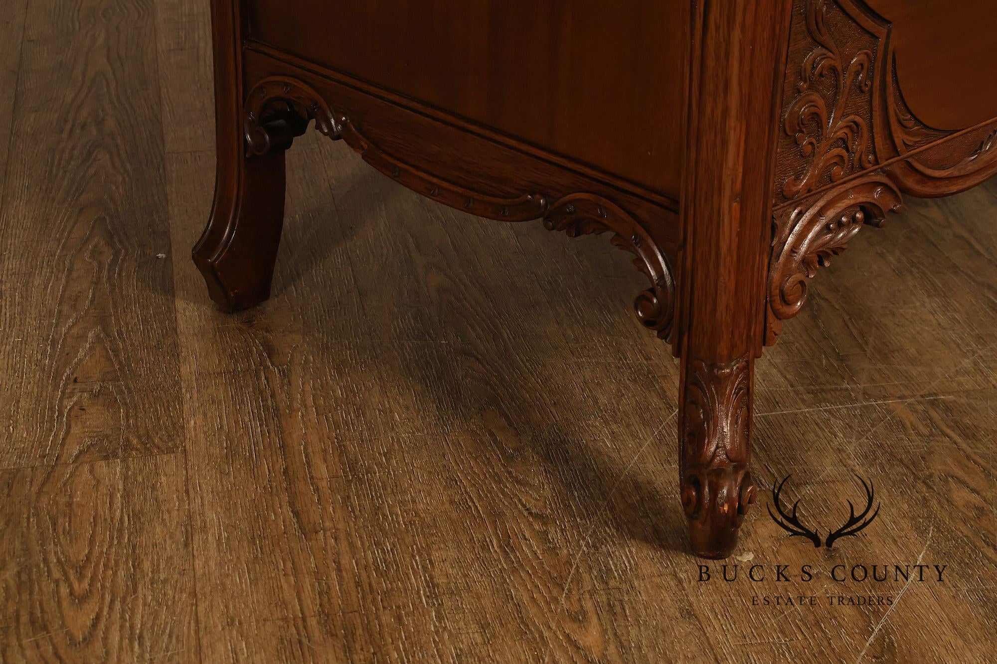 Antique R. J. Horner Carved Mahogany High Chest Of Drawers With Mirror