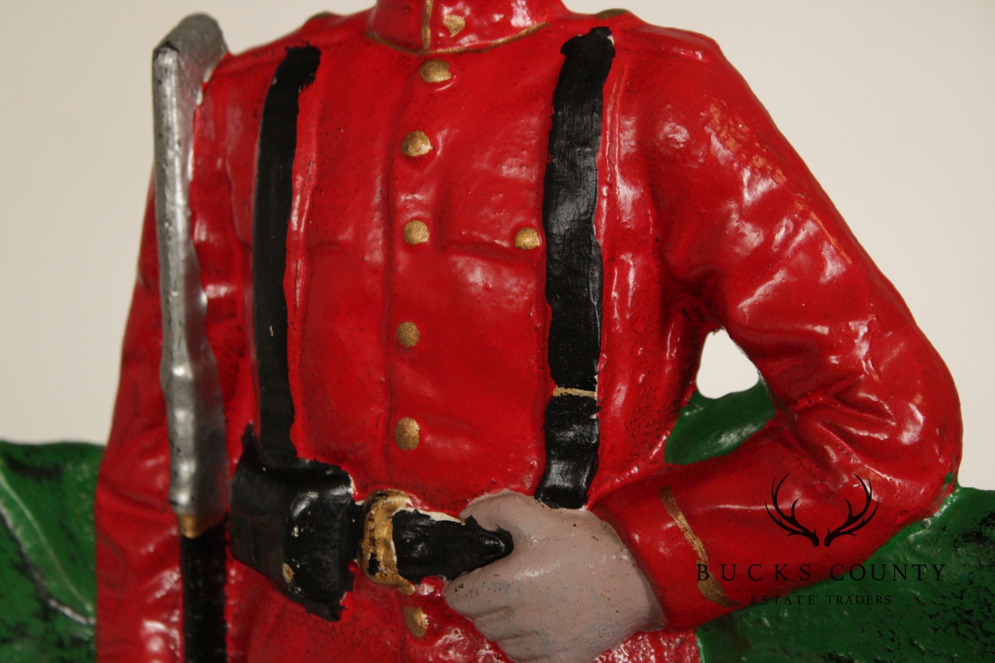 Vintage 'The Man in Khaki' Cast Iron Umbrella Stand