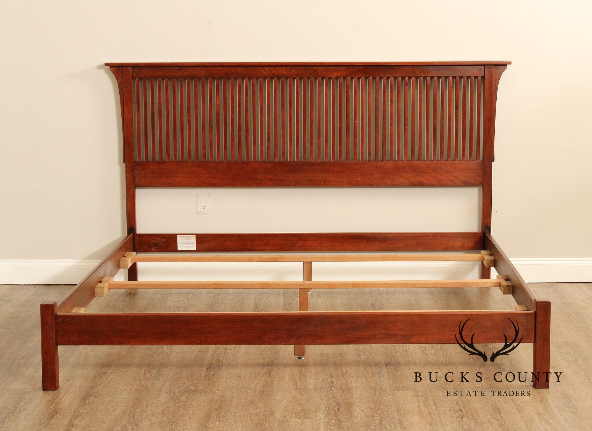 Stickley Mission Collection Cherry King Spindle Bed