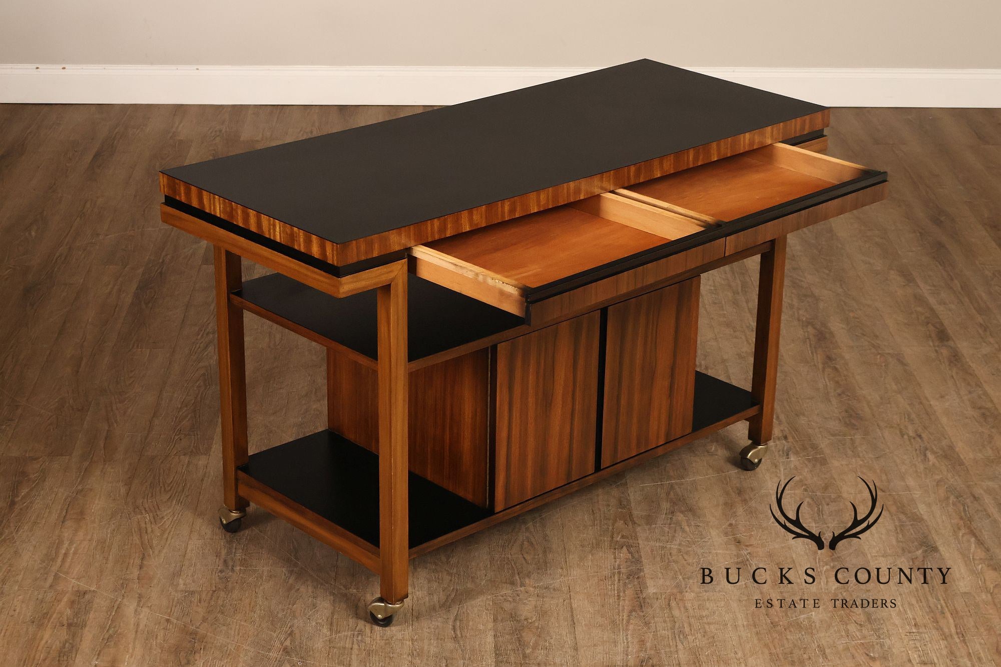Mid Century Modern Rosewood Server Bar Cart