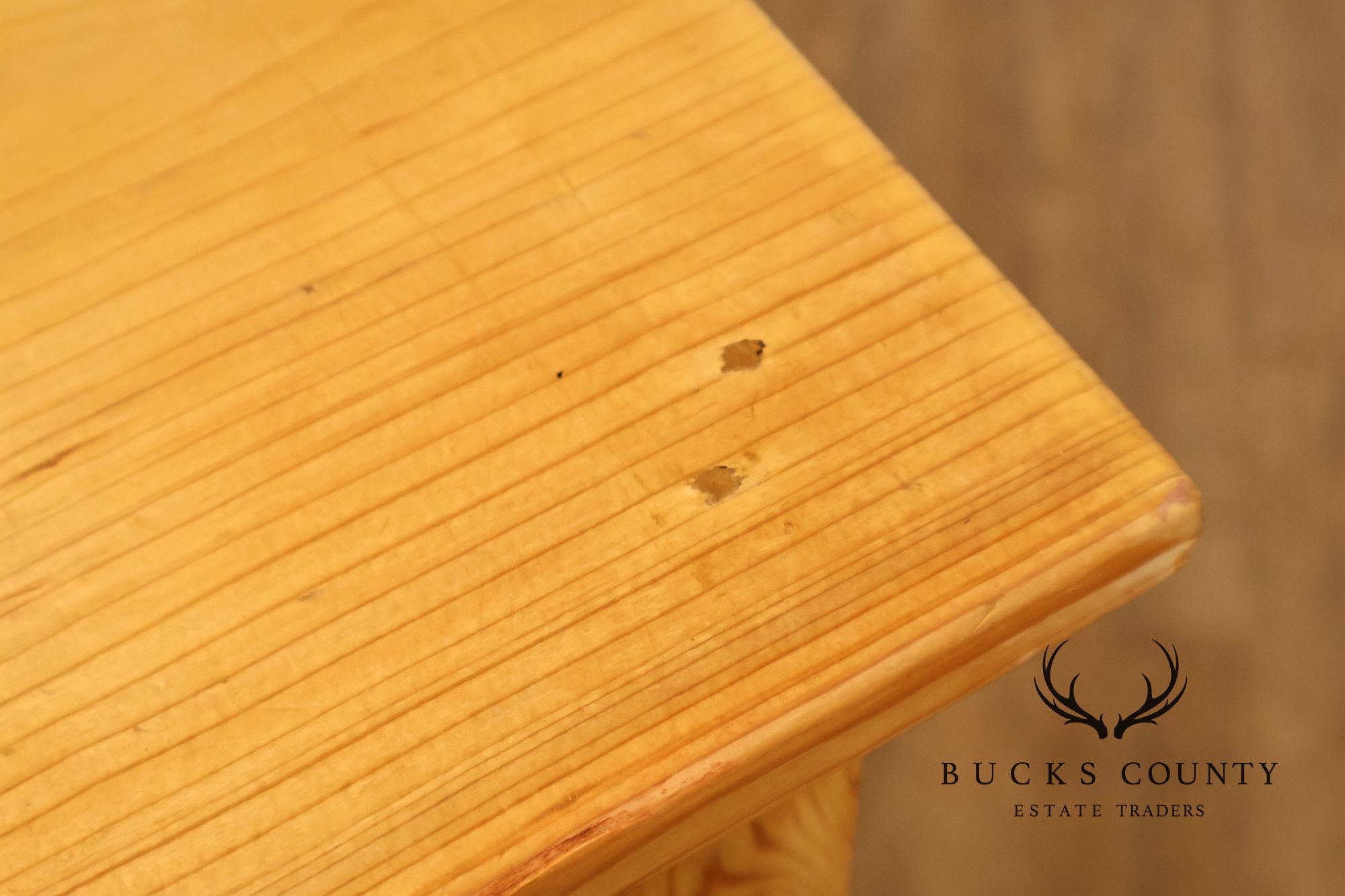 Rustic Style Pair of Pine Single Drawer Nightstands