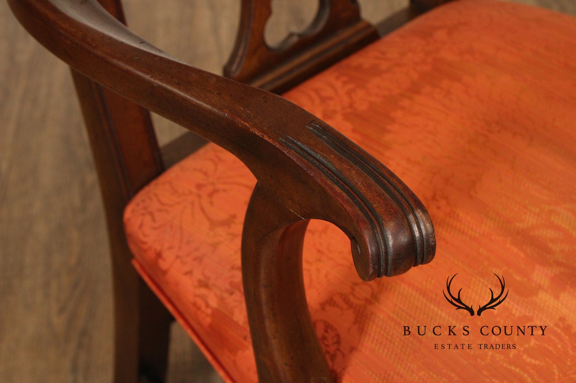 Henredon Chippendale Style Vintage Set of Six Mahogany Dining Chairs
