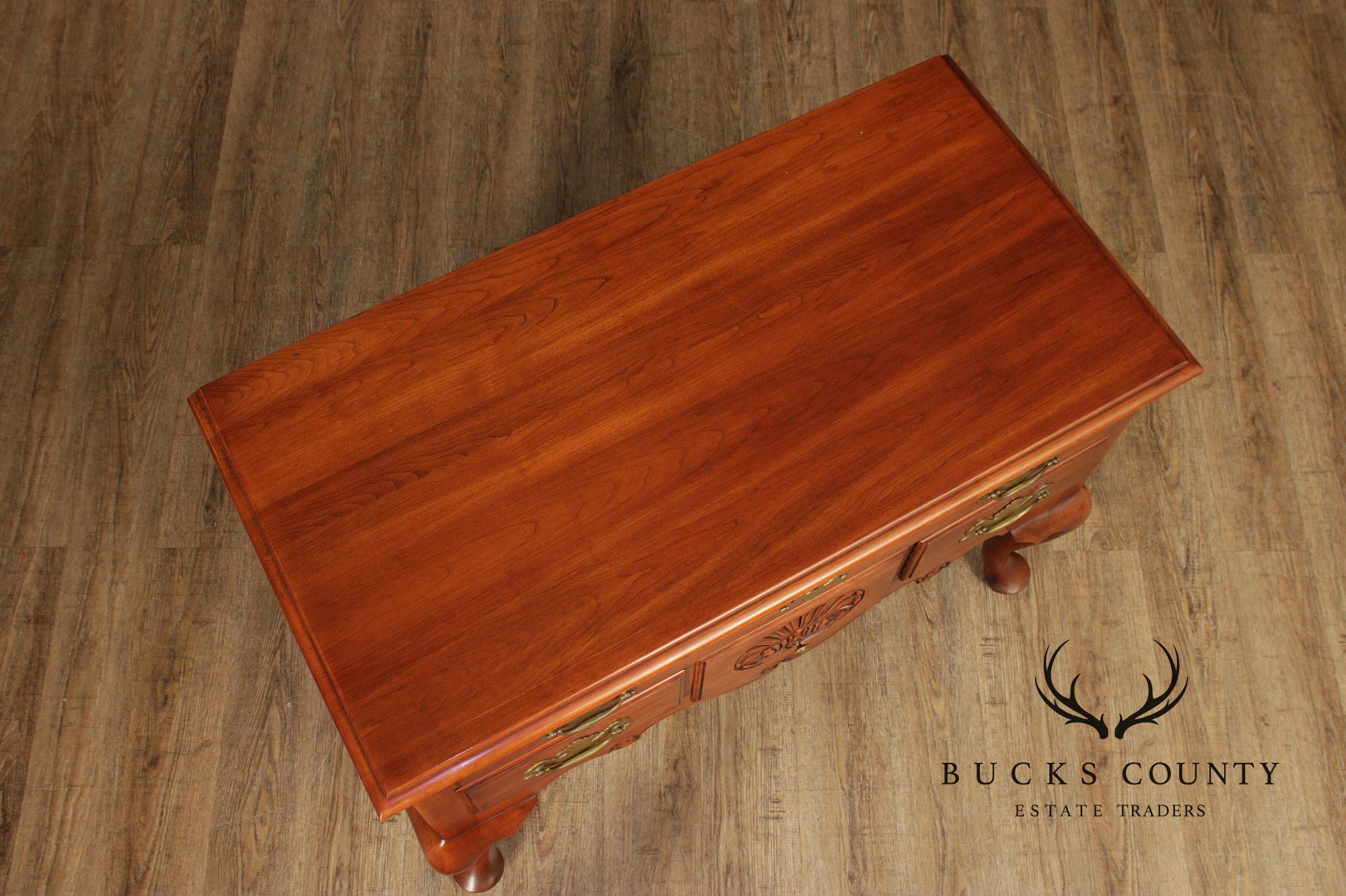 Henkel Harris Solid Wild Black Cherry Queen Anne Lowboy