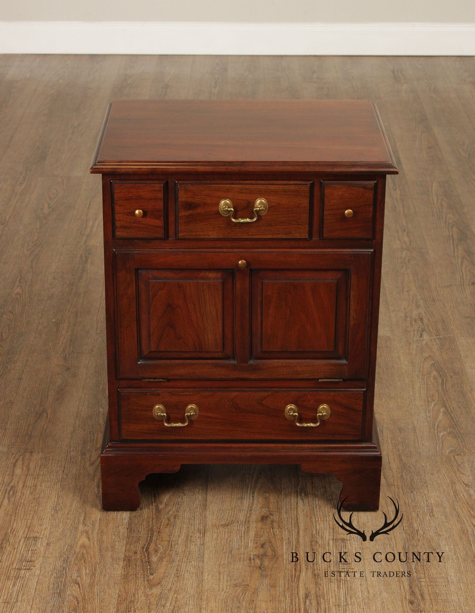 Henkel Harris Vintage Solid Cherry Pair Of Nightstands