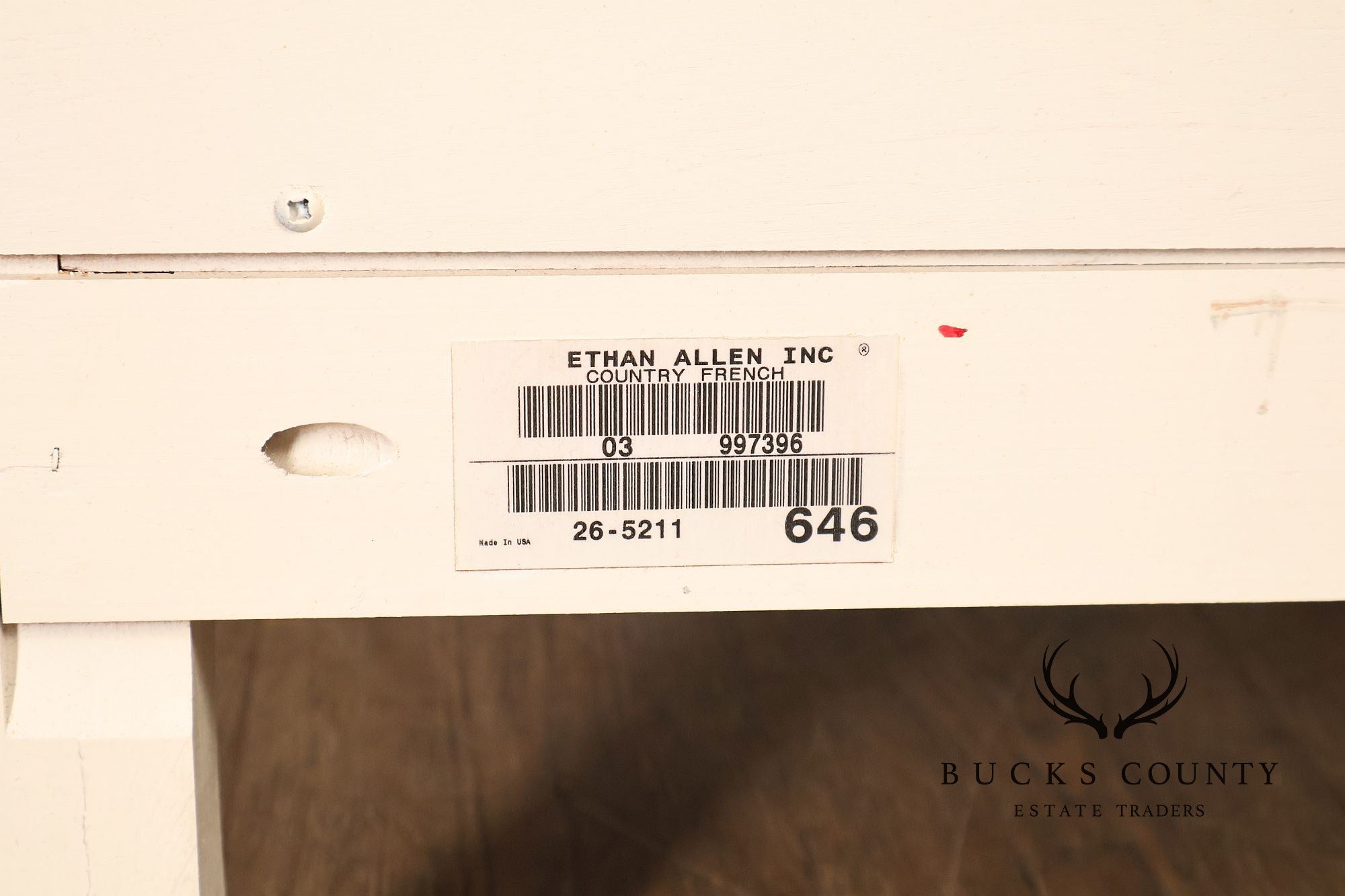 Ethan Allen 'Country French' Distress Painted Chest of Drawers