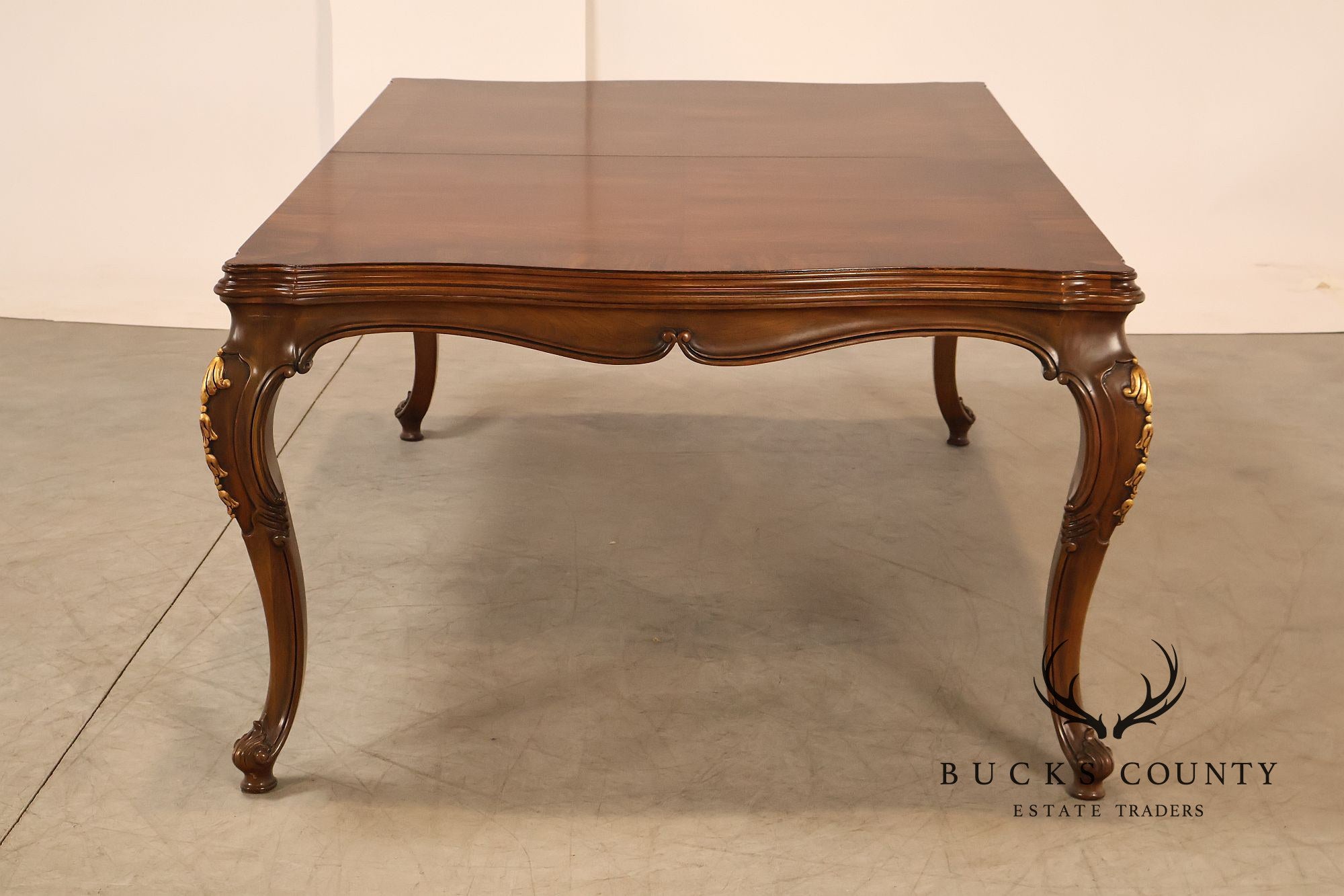 Karges French Louis XV Style Walnut Expandable Dining Table