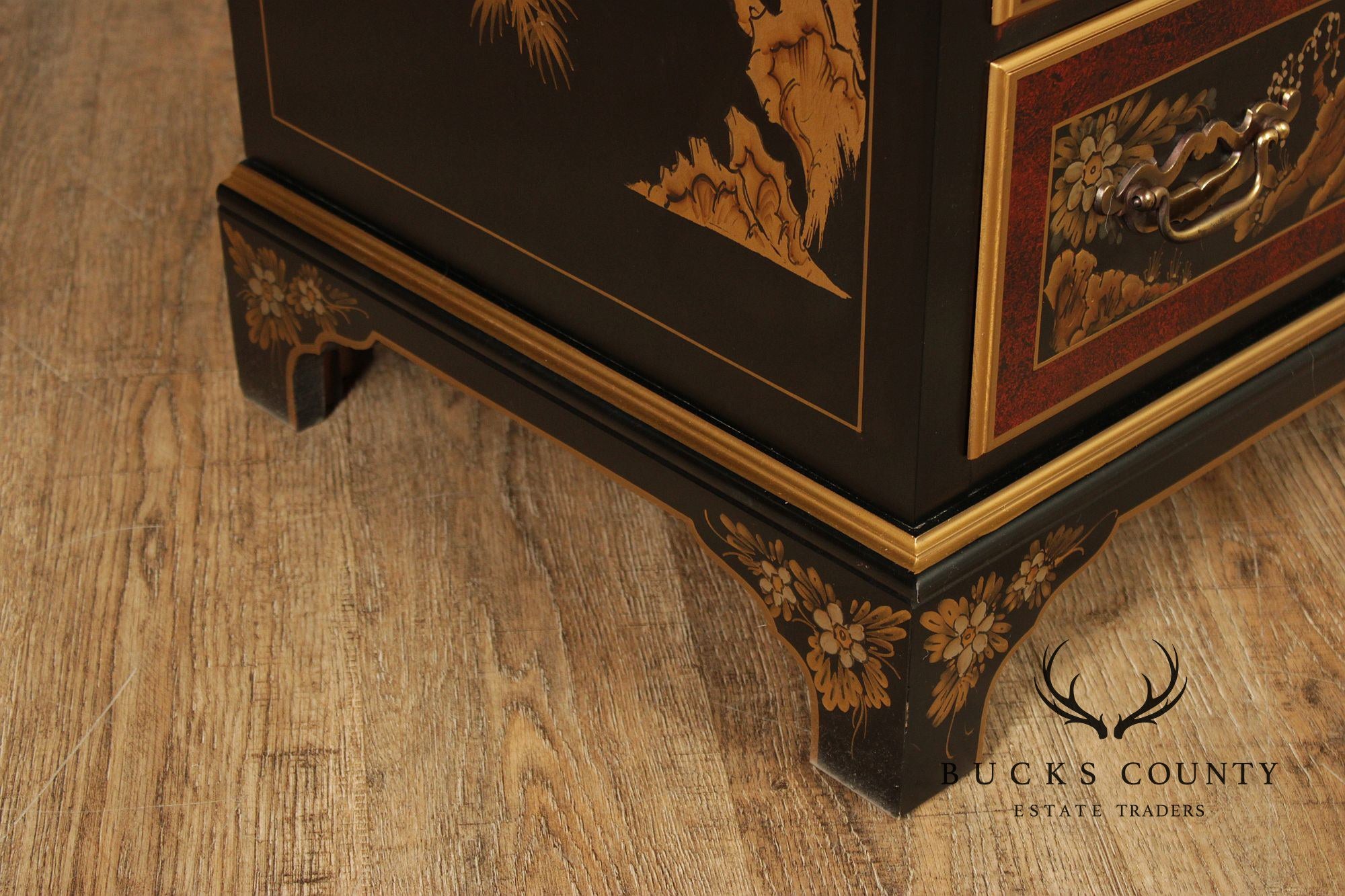 Maddox Colonial Hand Painted Chinoiserie Secretary Desk