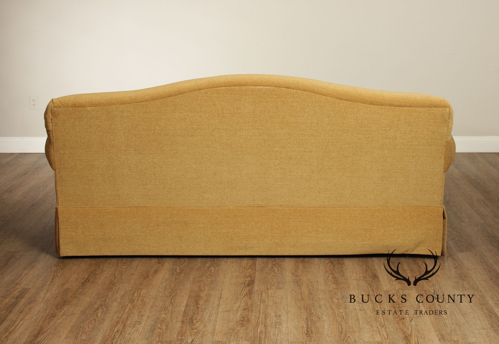 Bassett Furniture Traditional Gold Skirted Sofa