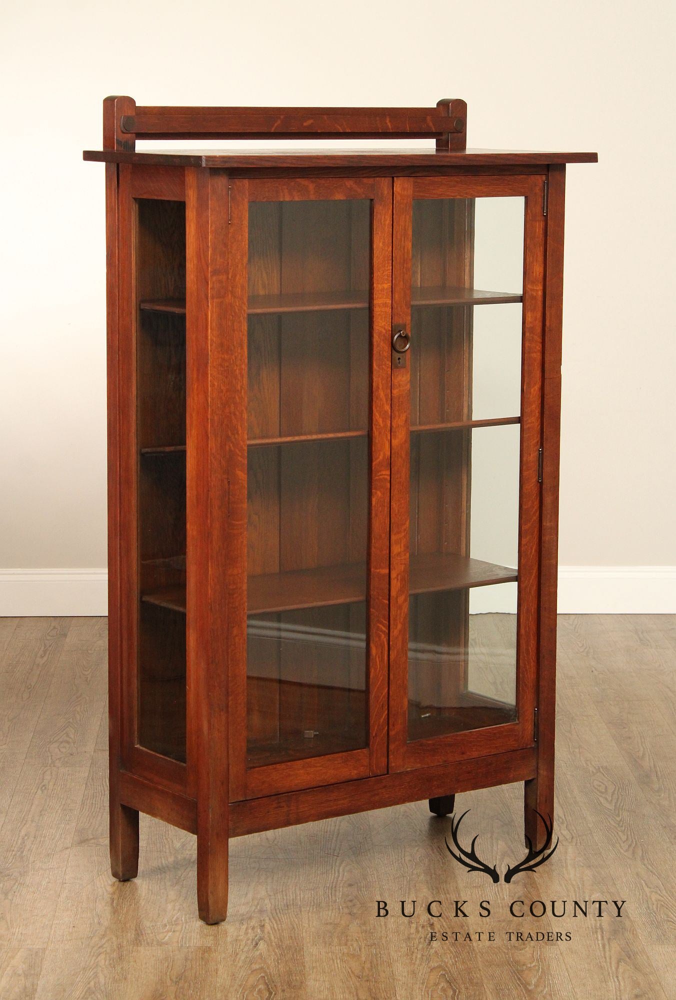 Stickley Brothers Quaint Furniture  Antique Mission Oak China Cabinet