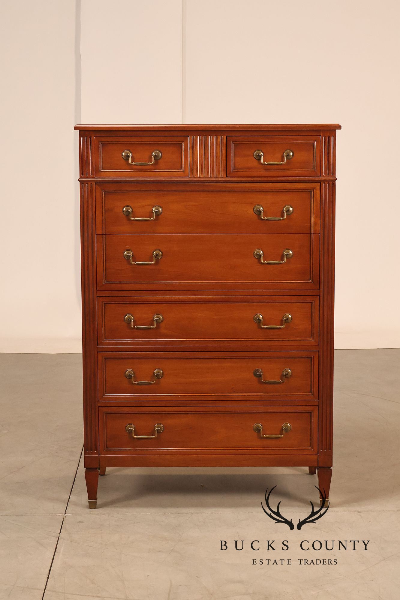 Kindel French Directoire Style Fruitwood High Chest