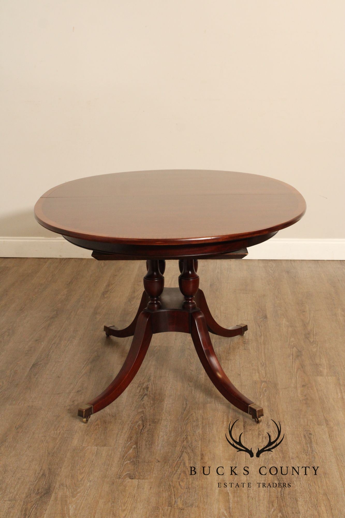 Fancher Georgian Style Oval Mahogany Pedestal Dining Table