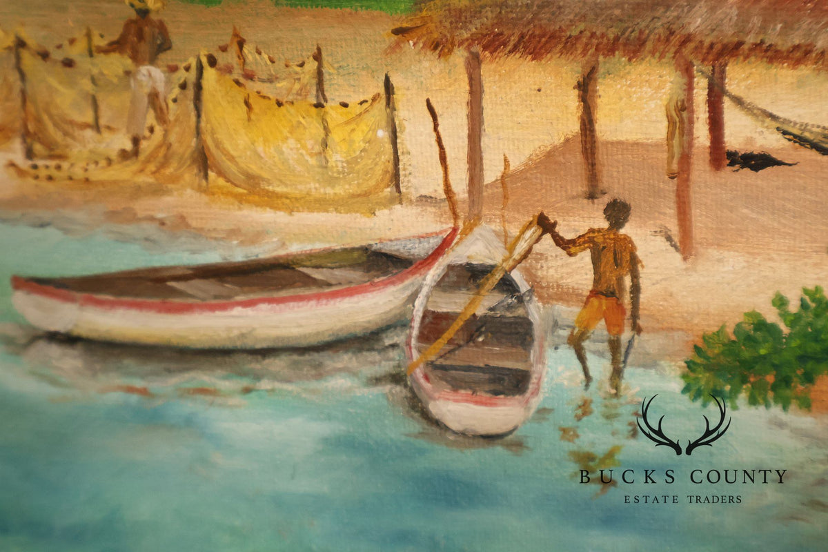Chris Grieco Caribbean Fishing Scene, 'Marina 2'