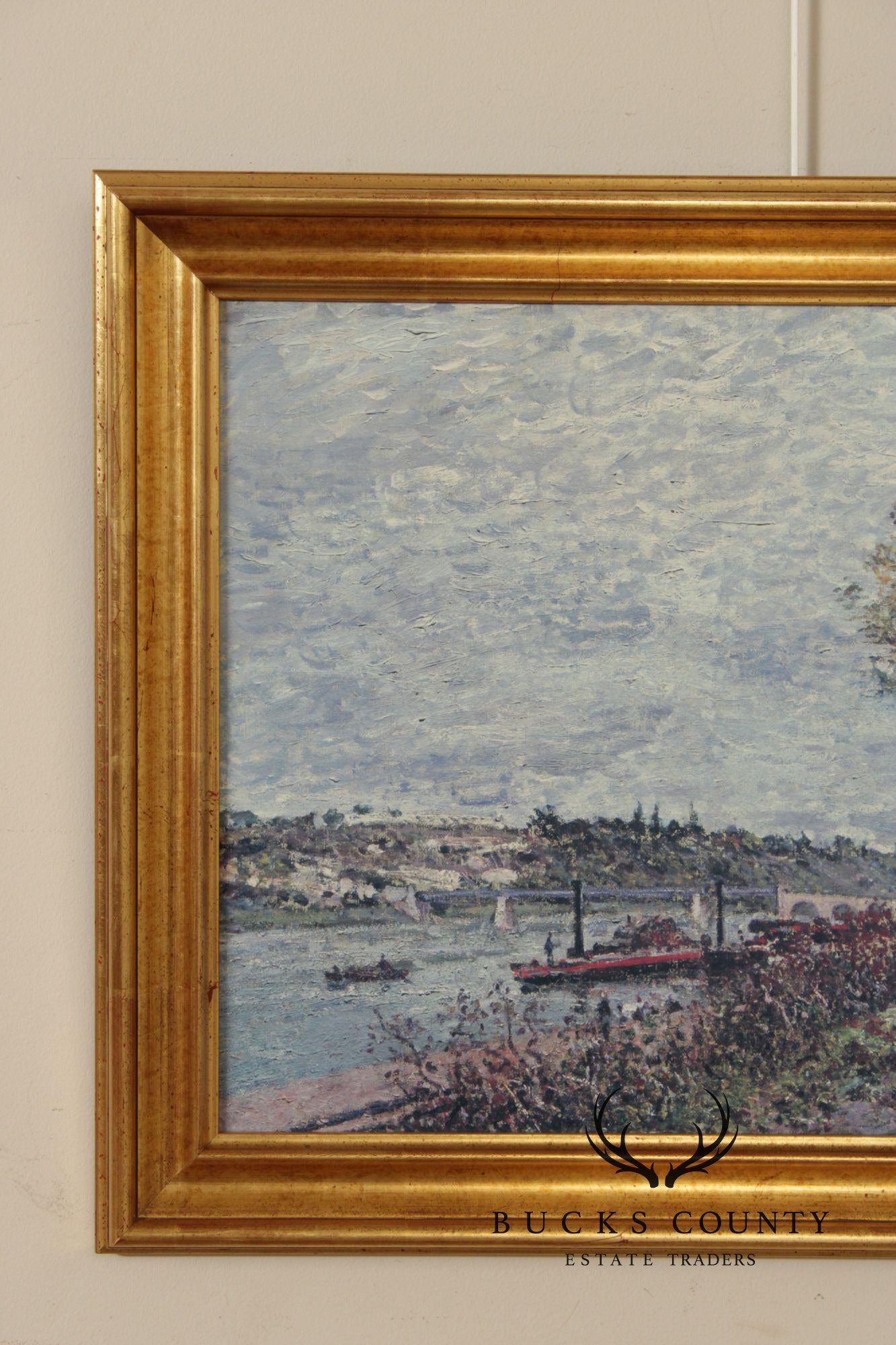 Alfred Sisley Impressionist Print, 'Overcast Day at Saint-Mammès'