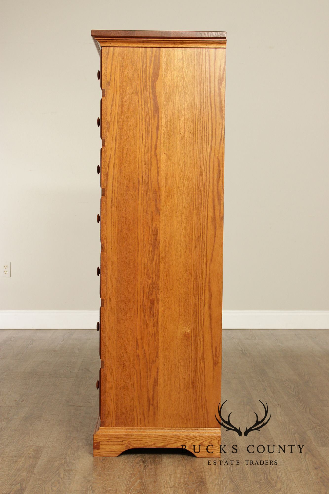 Hunt Country Furniture Oak Eight Drawer High Chest