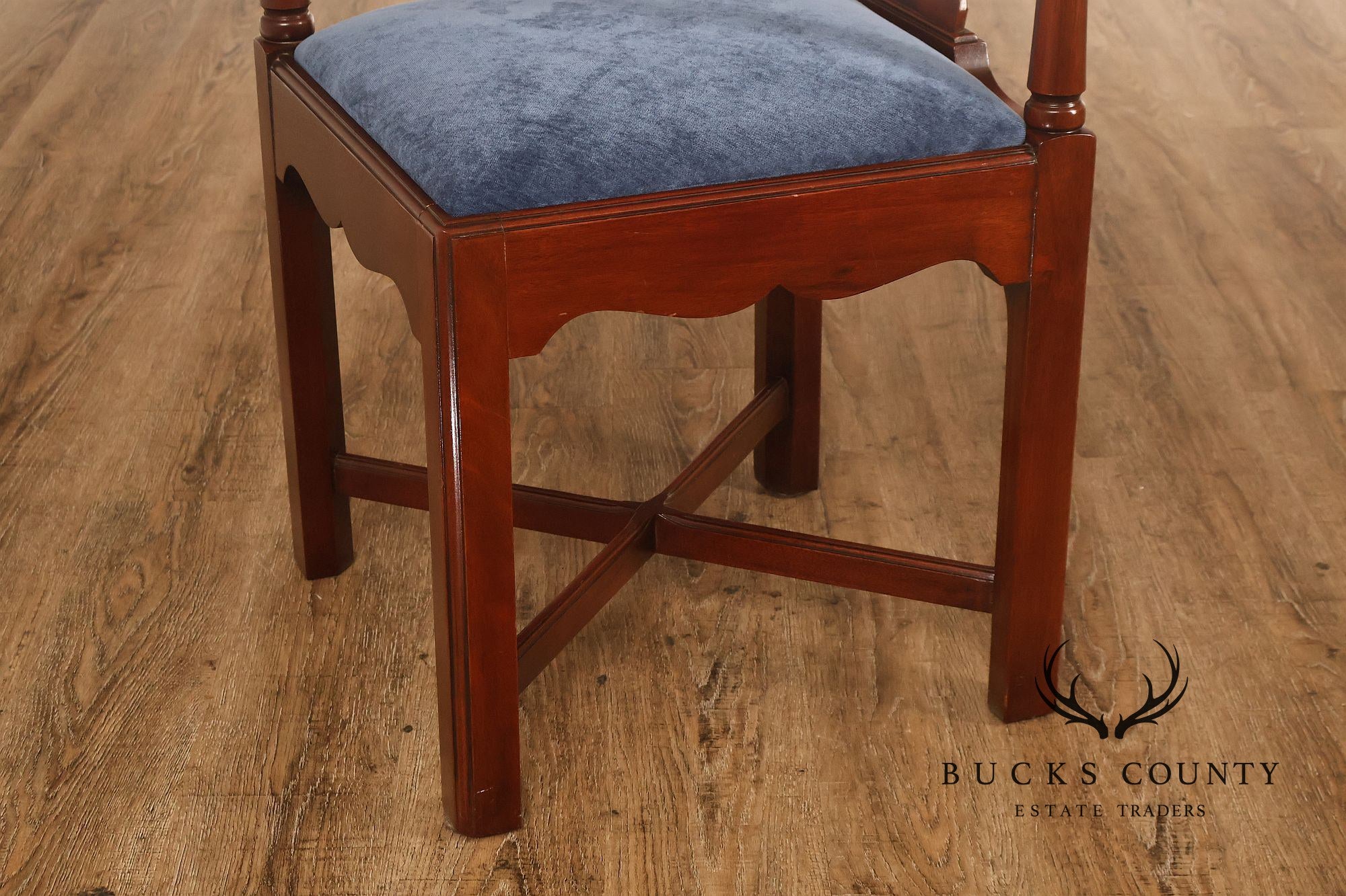 Chippendale Style Solid Mahogany Corner Chair