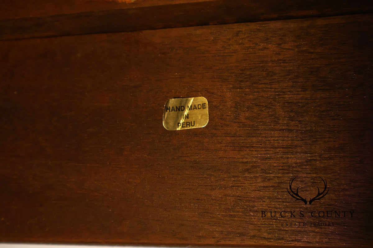Traditional English Style Drop Front Bar Cabinet With A Stretcher Base