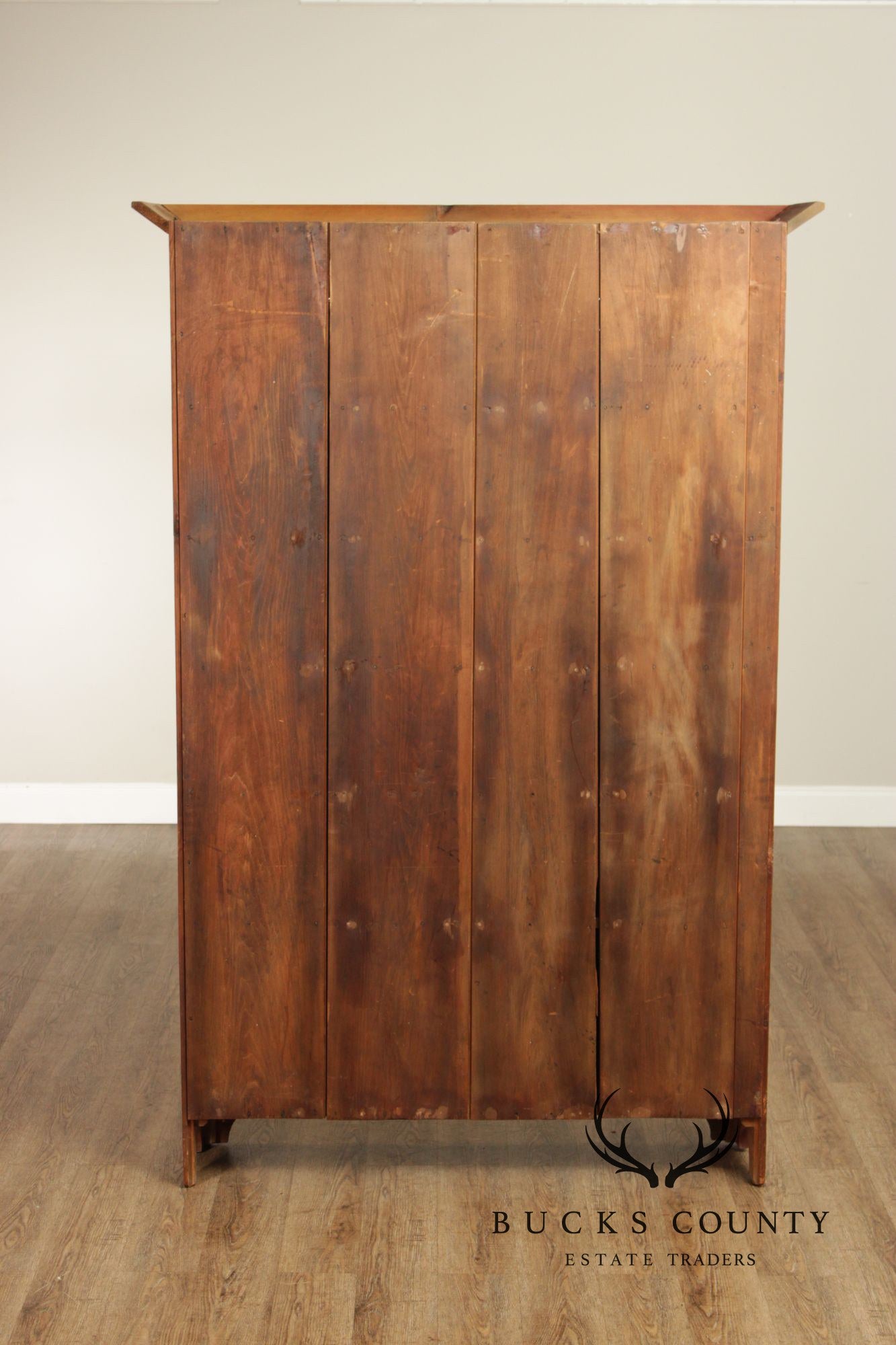 Antique American Farmhouse Painted Softwood Cupboard