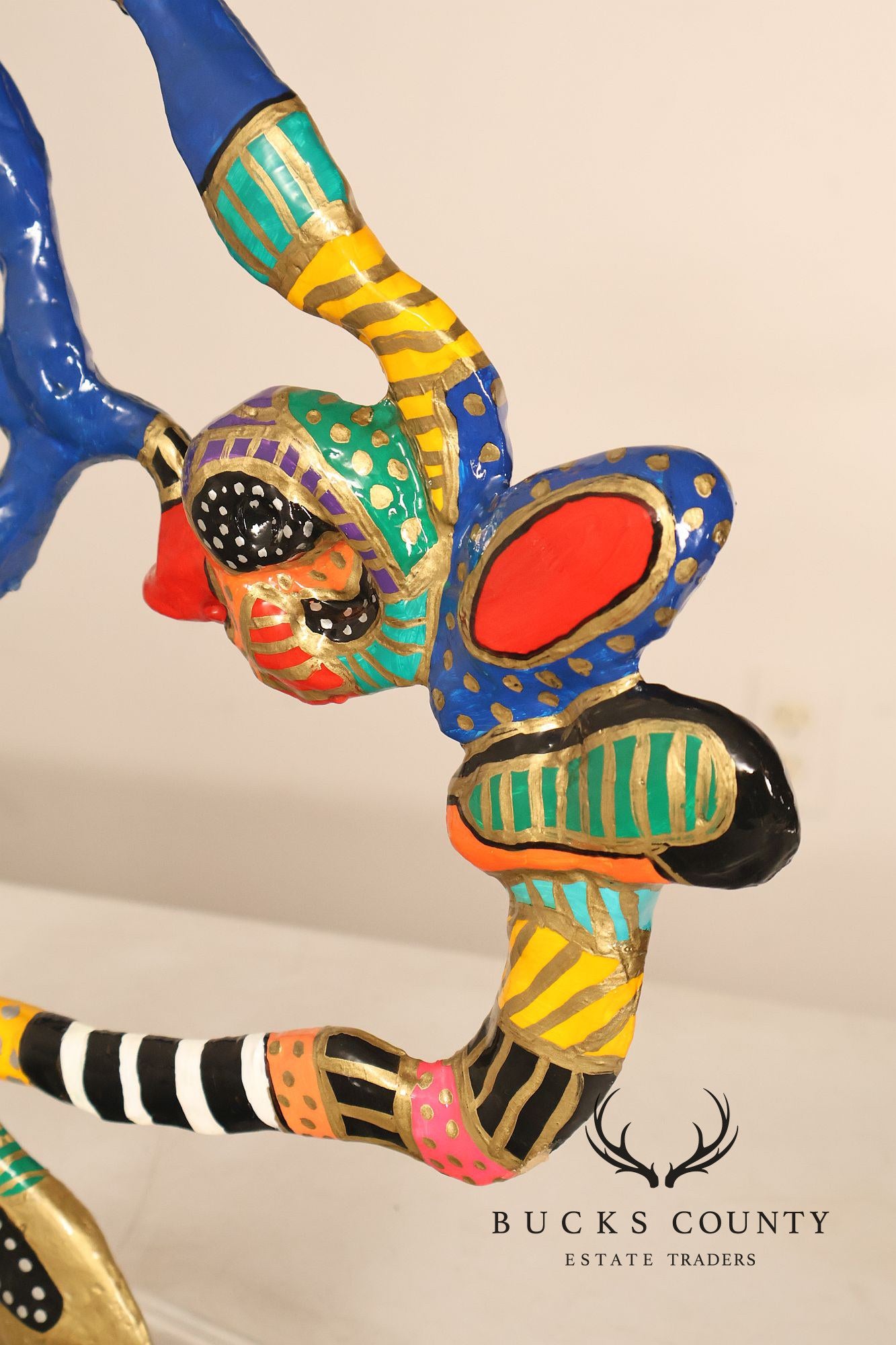 Dorit Levinstein Colorful Modern Mixed Media Sculpture On Lucite Base