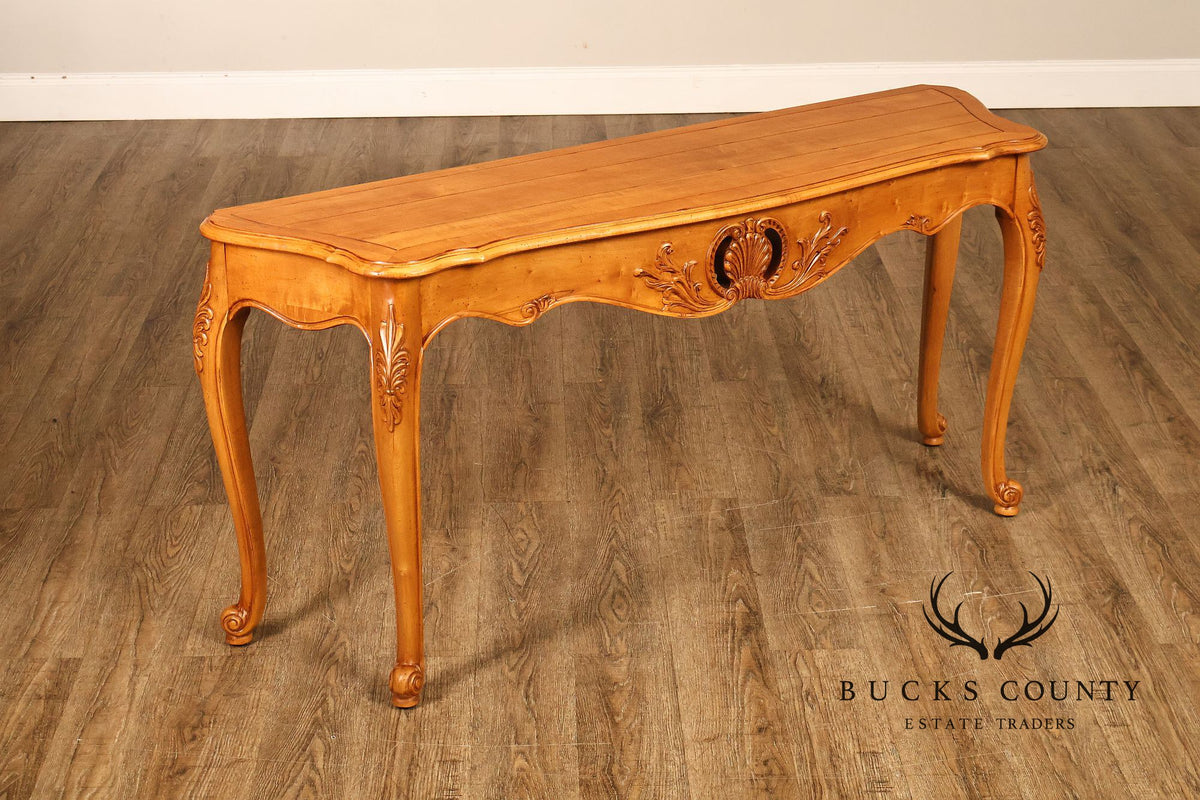 Ethan Allen 'Legacy' Carved Maple Console